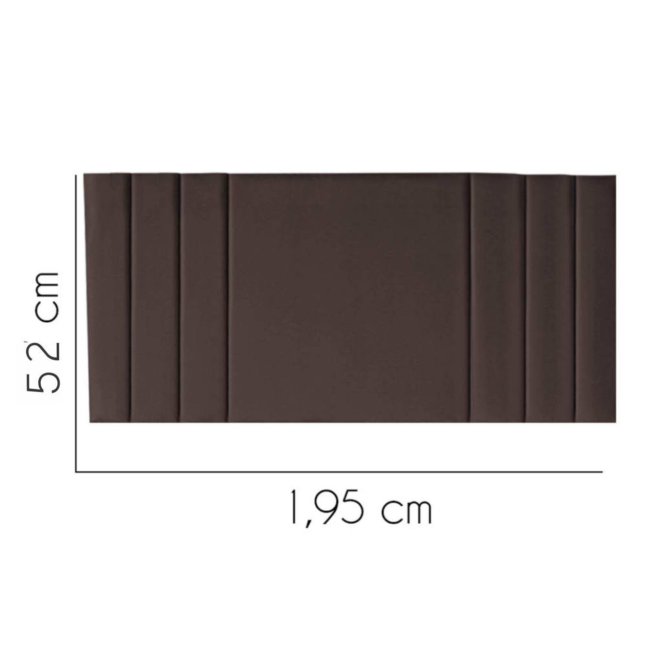 Painel Estofada Grécia 195CM King Suede Marrom - D A DECOR