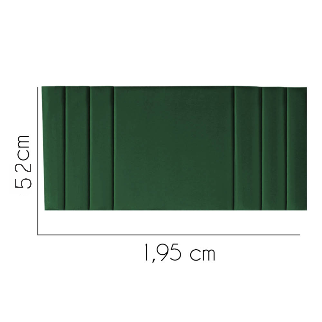 Painel Estofada Grécia 195CM King Suede Verde - D A DECOR
