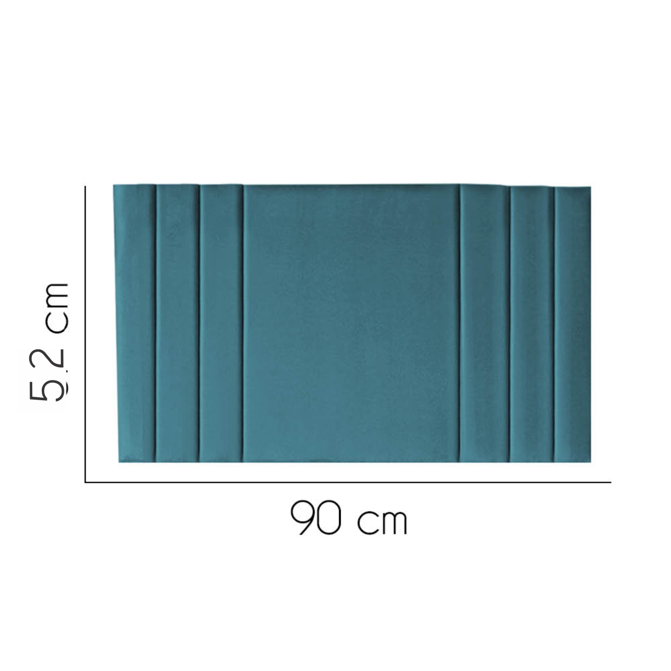 Painel Estofada Grécia 90CM Solteiro Suede Azul Turquesa - D A DECOR