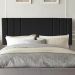 Painel Estofada Grécia 90CM Solteiro Suede Preto - D A DECOR
