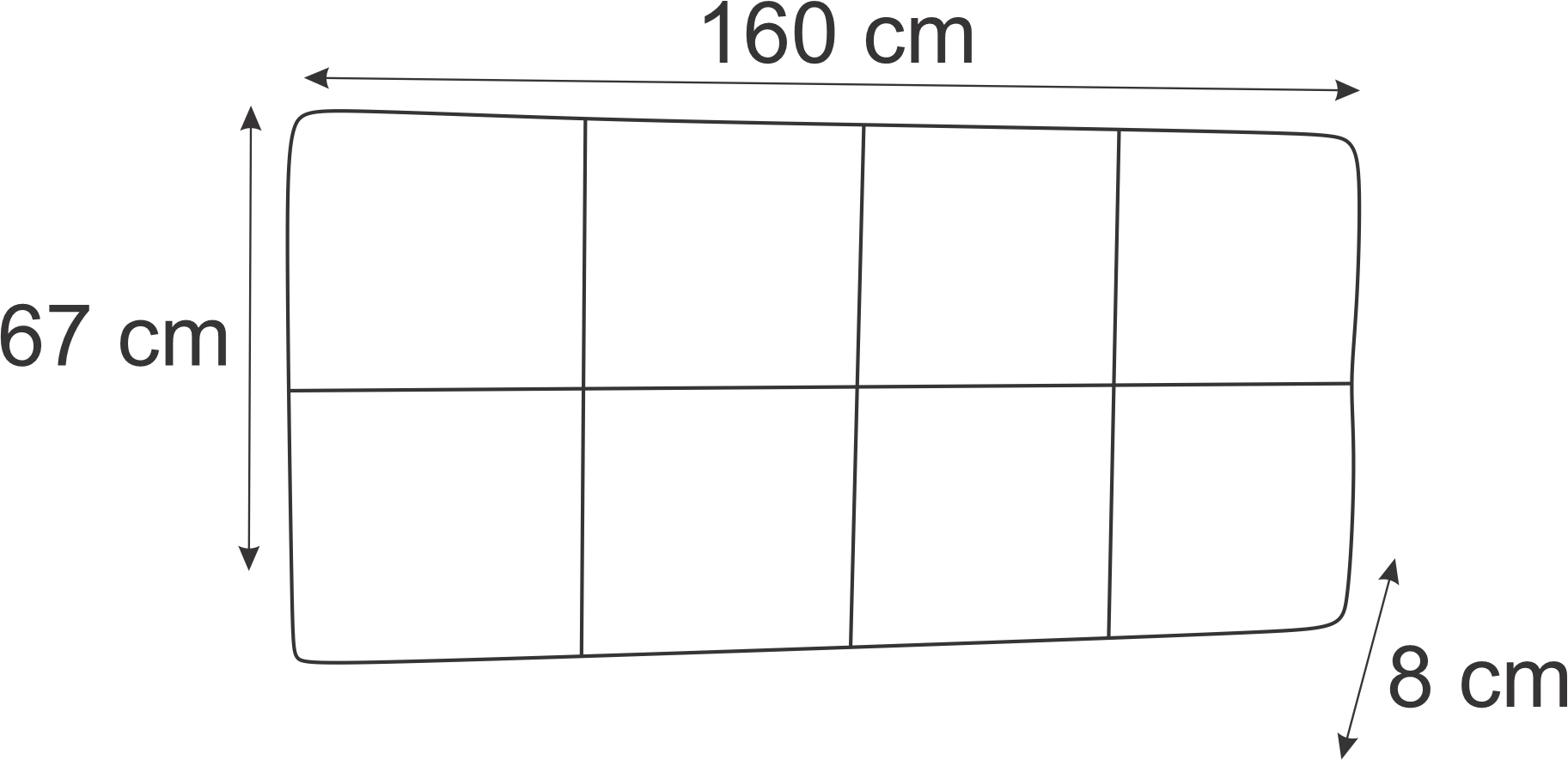 Painel Queen Poliana 160 CM Bege - D A Decor