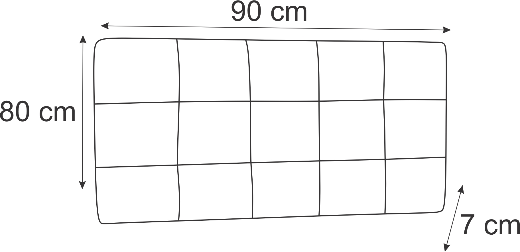 Painel Solteiro Jordania 90 CM Marrom - D A Decor