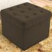 Puff Baú Malli 40X50X50 Suede Marrom - D A Decor