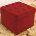 Puff Baú Malli 40X50X50 Suede Vermelho - D A Decor