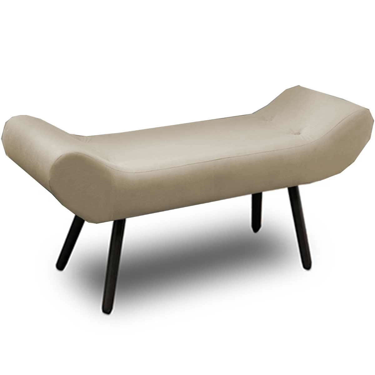 Recamier Áustria 120 CM Suede Bege - D A Decor
