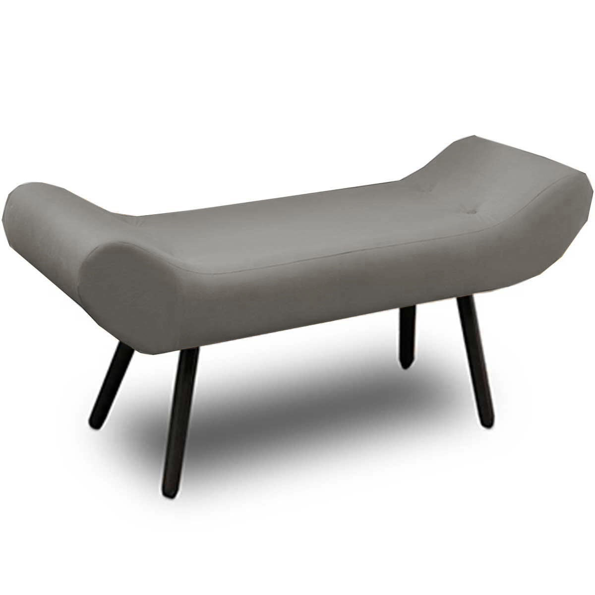 Recamier Áustria 120 CM Suede Cinza - D A Decor