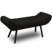 Recamier Áustria 120 CM Suede Preto - D A Decor