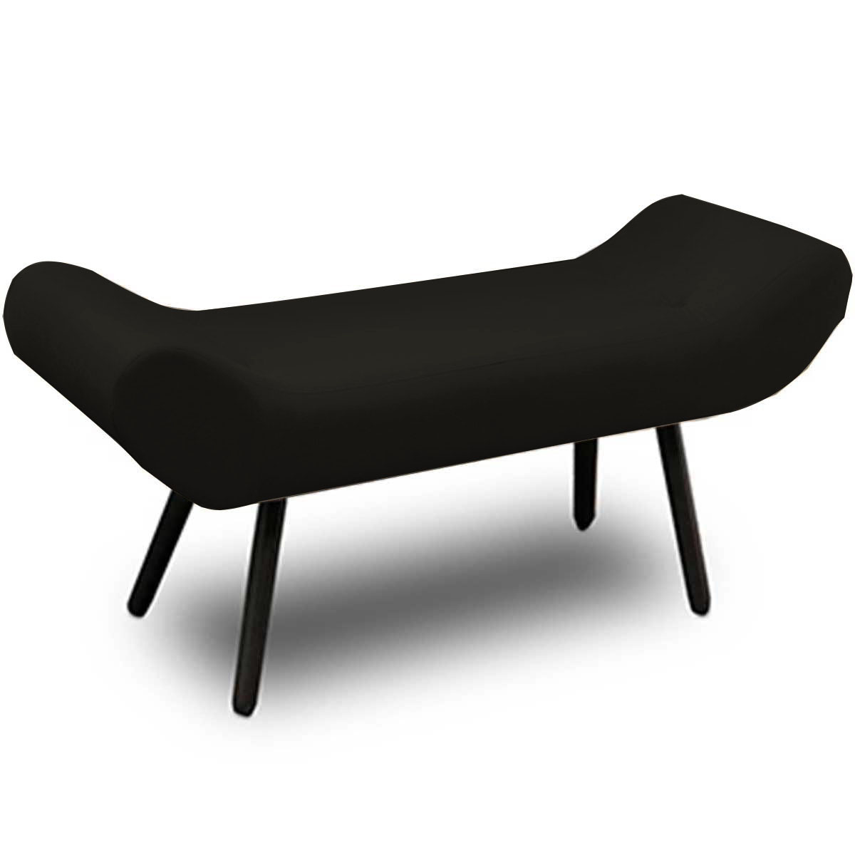 Recamier Áustria 120 CM Suede Preto - D A Decor