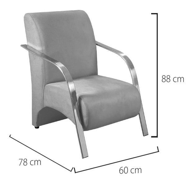 Conjunto Vênus  2 Poltronas de 1 Lugar e 1 de 2 Lugares Braço Alumínio  D Salla Tecido Sintético . Preto