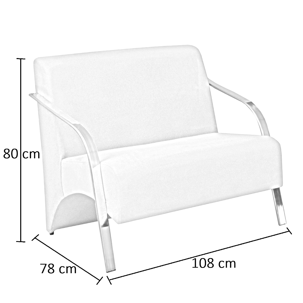 Conjunto Vênus Pé Alumínio 1 Namoradeira 2 Poltronas Suede Marrom 