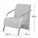 Kit 2 Poltronas Decorativas Vênus 1 Lugar Braço Pé Alumínio DSalla Tecido Sintético  Branco