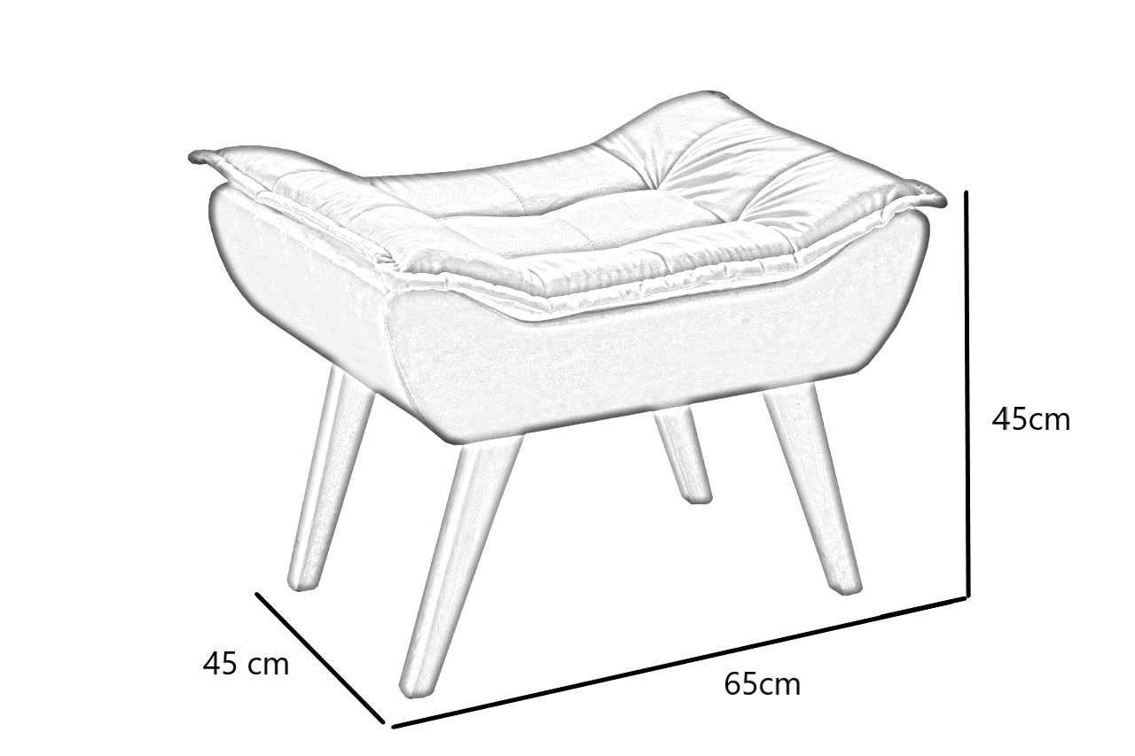 Kit Poltrona Opalla Com Puff Moveis D Salla Cappuccino