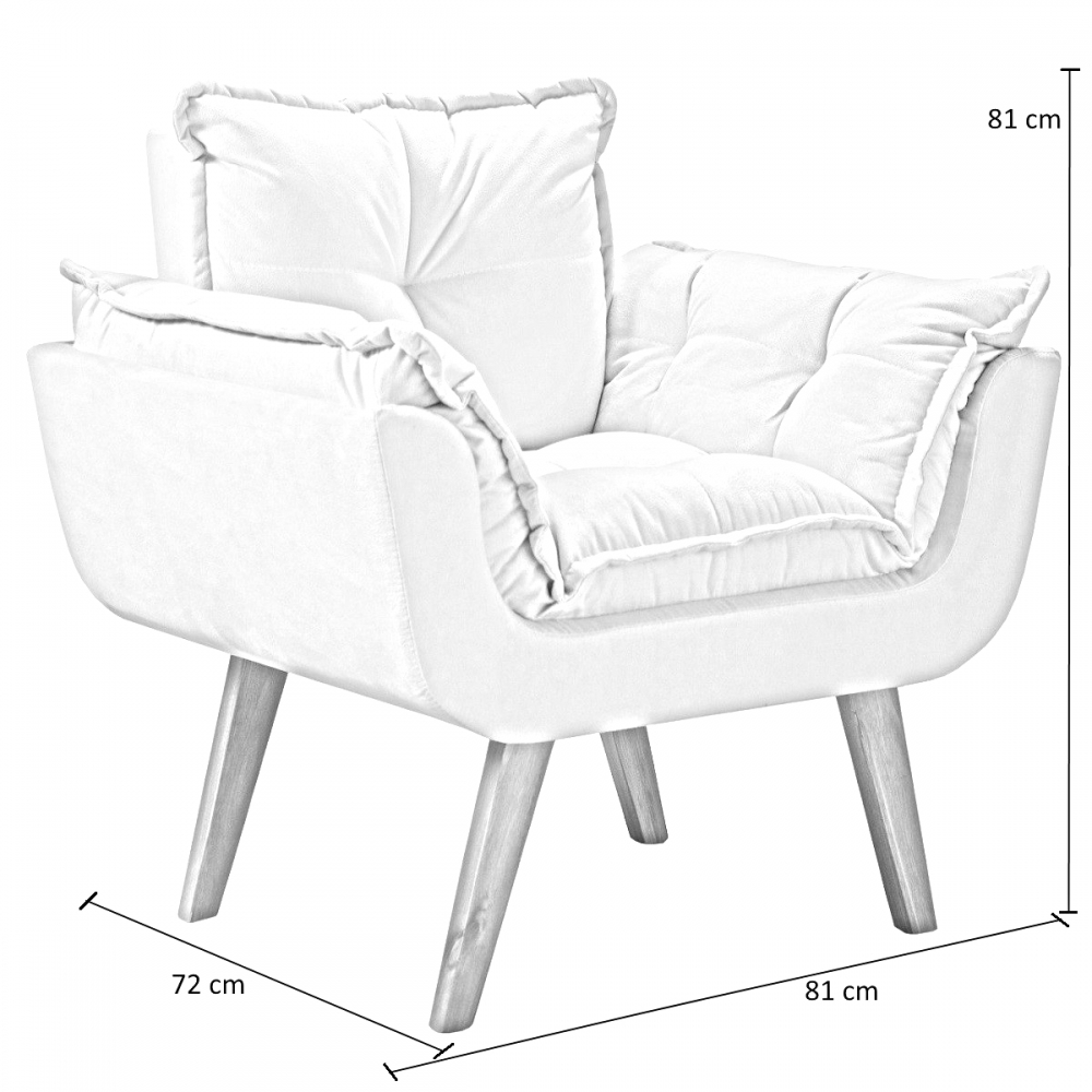 Kit Poltrona Opalla Com Puff Moveis D Salla Turquesa