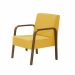 Poltrona Decorativa 1 Lugar Jade Braço Madeira D Salla Suede Amarelo