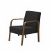 Poltrona Decorativa 1 Lugar Jade Braço Madeira D Salla Suede Preto