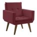 Poltrona Decorativa Taurus 1 Lugar Base Palito Tecido Bordô
