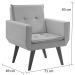 Poltrona Decorativa Taurus 1 Lugar Base Palito Tecido Bordô