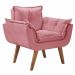 Poltrona Opala Pé Palito Rosa Tecido 209 