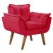 Poltrona Opalla 1 Lugar DSalla Suede Vermelho