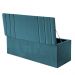 Calçadeira Baú Recamier Casal 140CM Grécia Suede Azul Turquesa - D A DECOR
