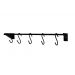Barra Utensílios organizador P/ cozinha 5 ganchos Swing - 35cm