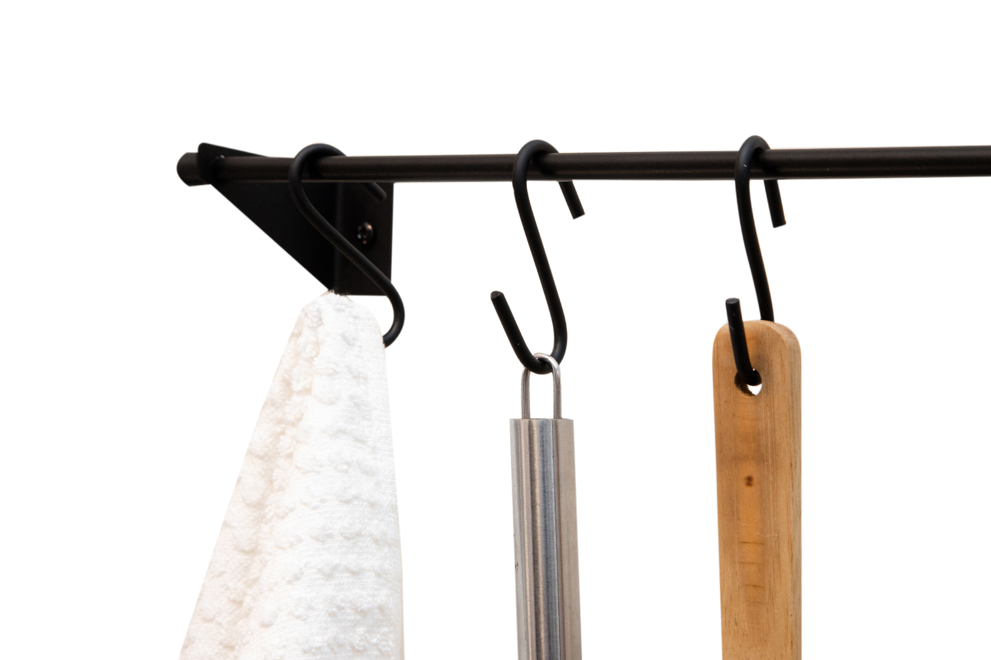 Barra Utensílios organizador P/ cozinha 5 ganchos Swing - 45cm