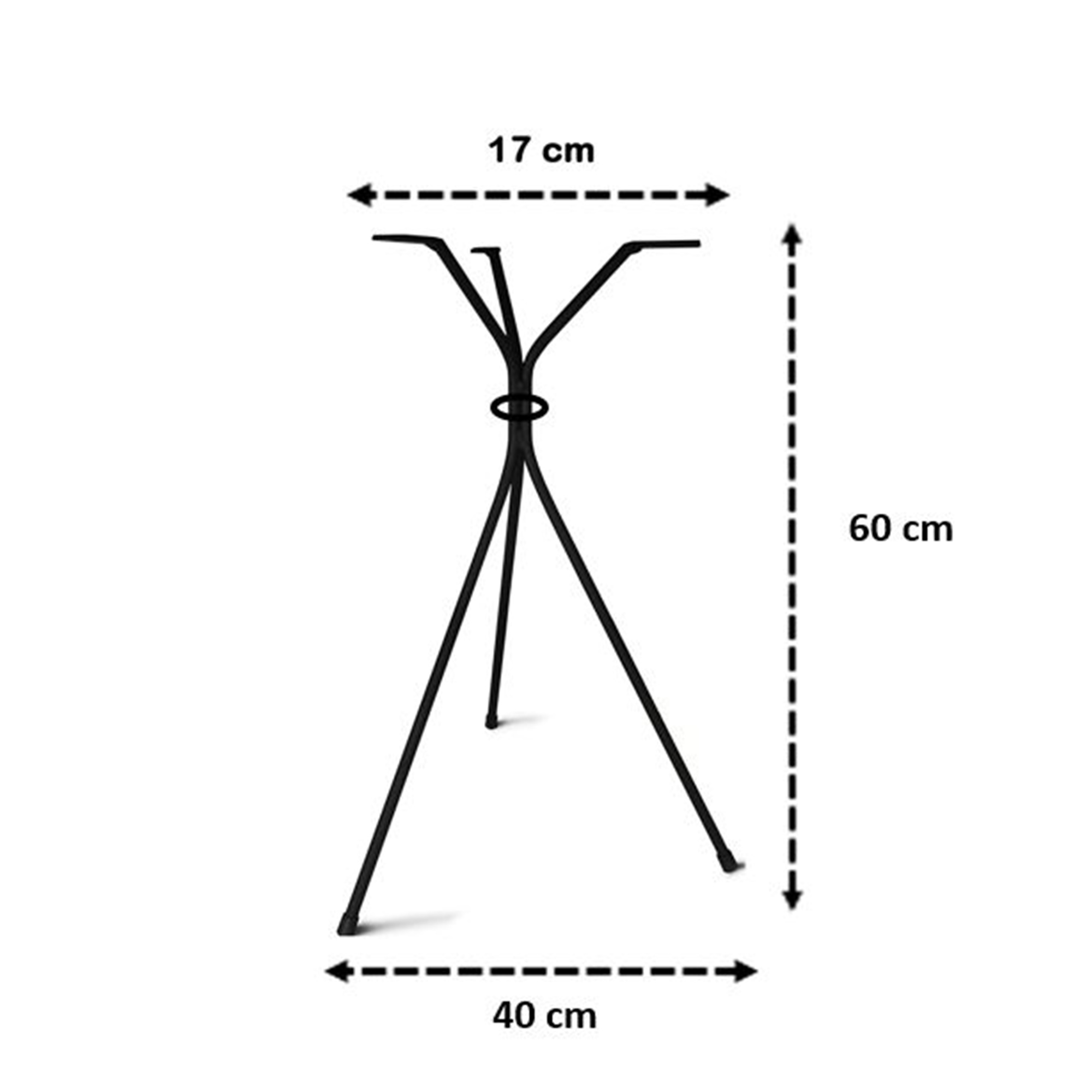 Base Tripé de Mesa Preto 60cm Pe Mesinha Bistrô Decoração