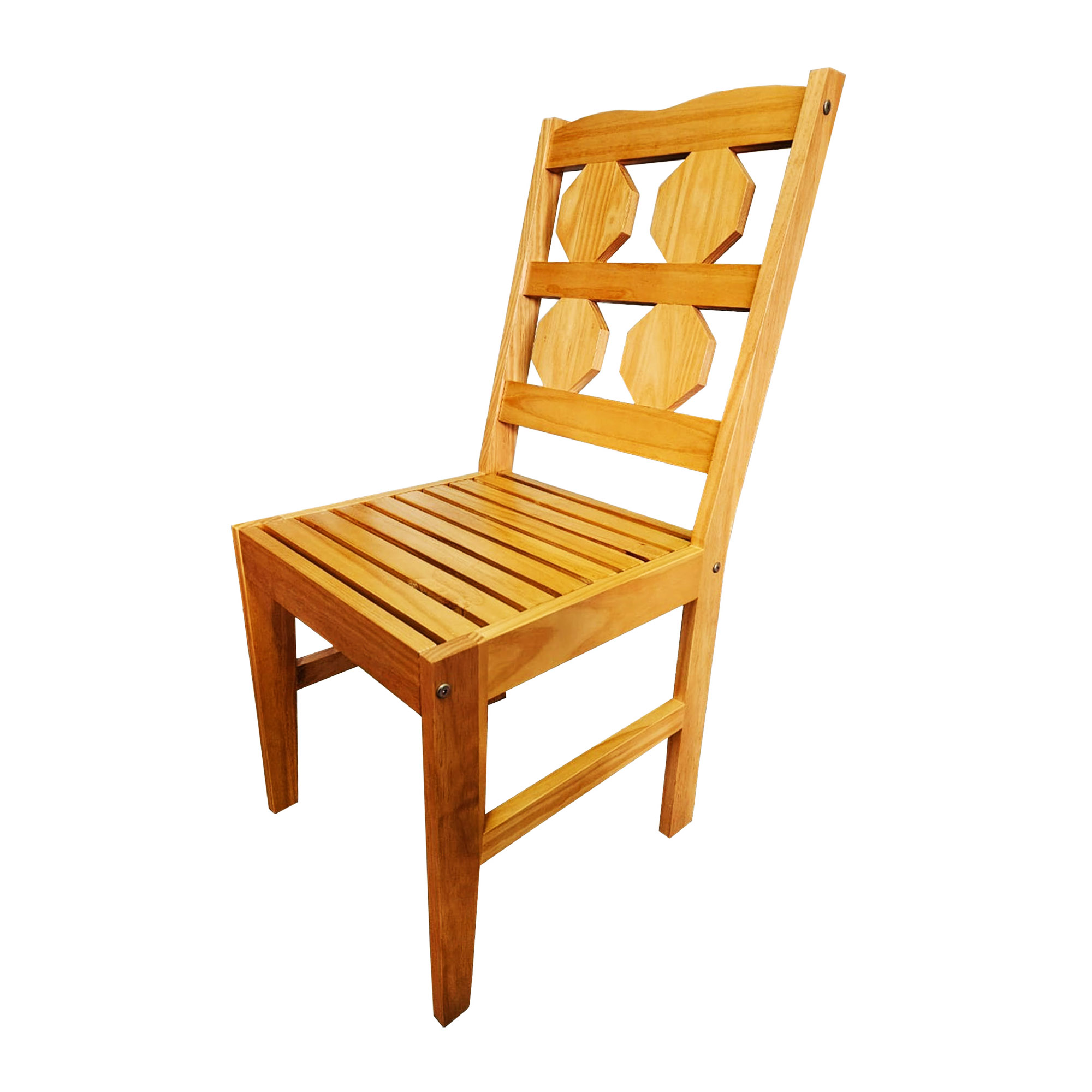 Cadeira Sala de Jantar Madeira Maciça Pinus Envernizada Mel Design Colmeia