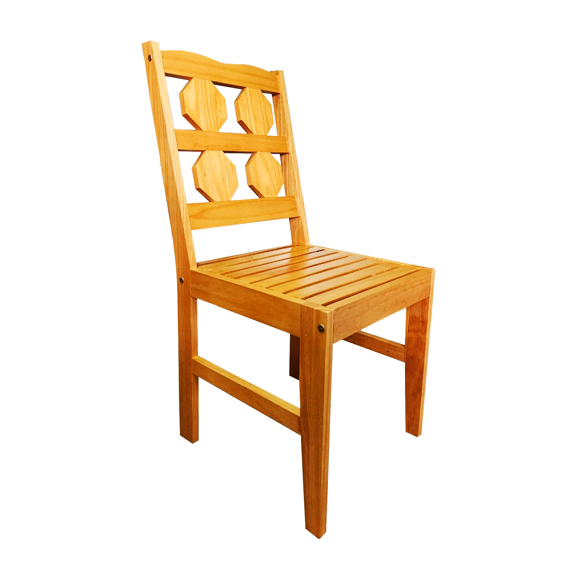 Cadeira Sala de Jantar Madeira Maciça Pinus Envernizada Mel Design Colmeia