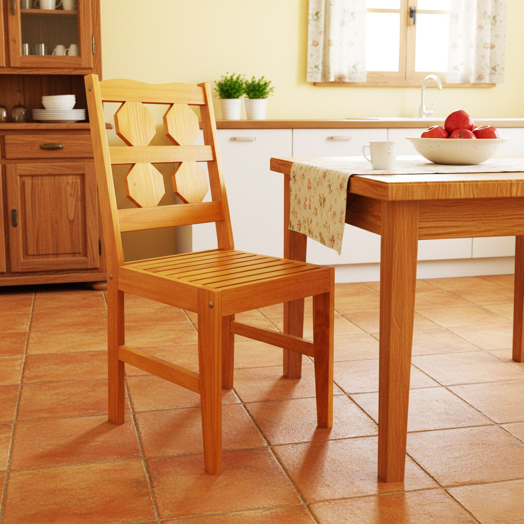 Conjunto 2 Cadeiras Sala De Jantar Madeira Maciça Design Colmeia Envernizada Mel