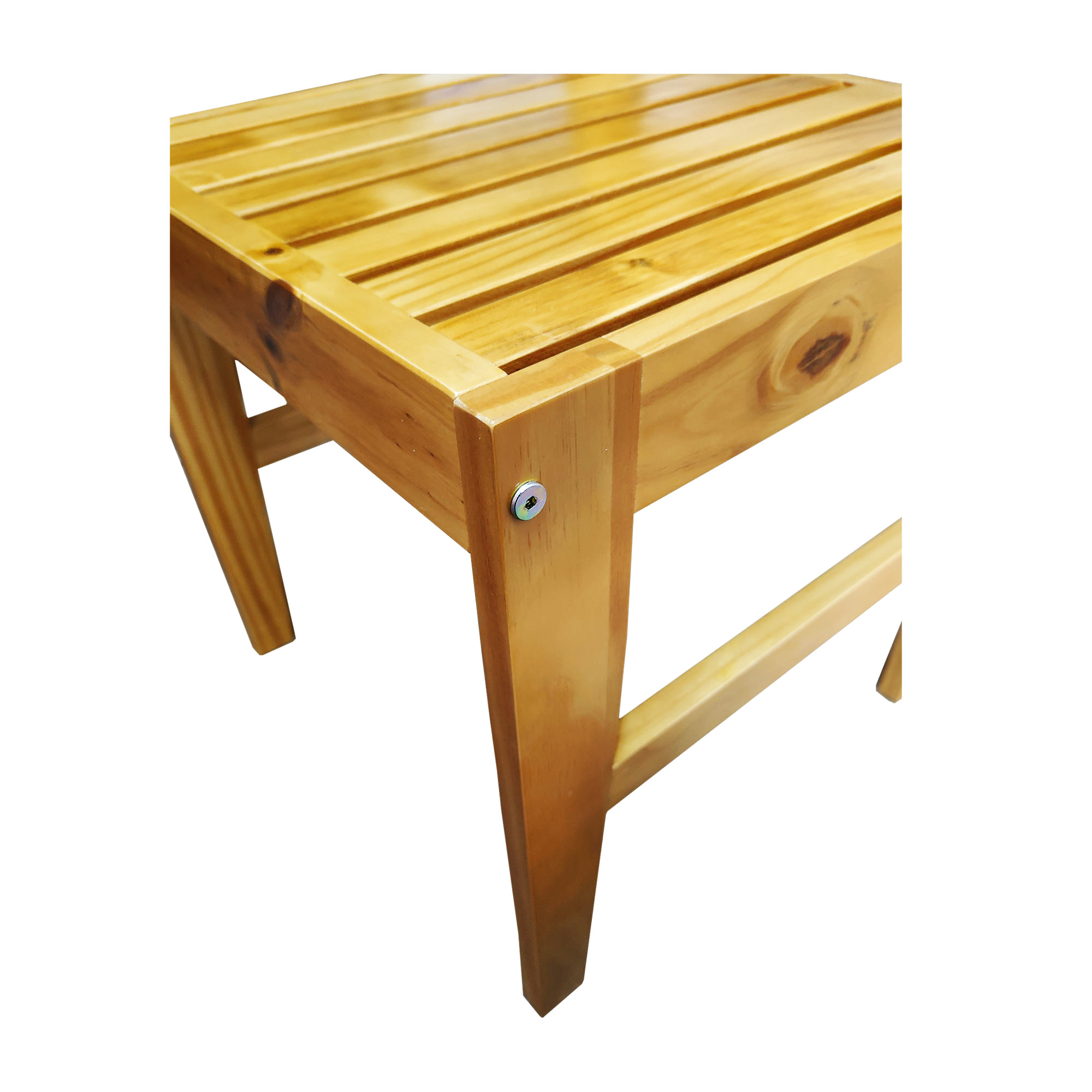 Conjunto Cadeira Ripada Maciça Cozinha Jantar Rustica cor Mel