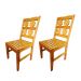 Conjunto Cadeira Sala De Jantar Madeira Maciça Design Colmeia Envernizada Mel