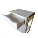 KIT 2 Mesas de Cabeceira Mordomo Lateral Cama Com 1 Gaveta Branco / Dourado