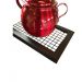 KIT 2 Prateleiras de Tela Decorativas Cozinha Porta Toalhas e Utensílios Metal Preto