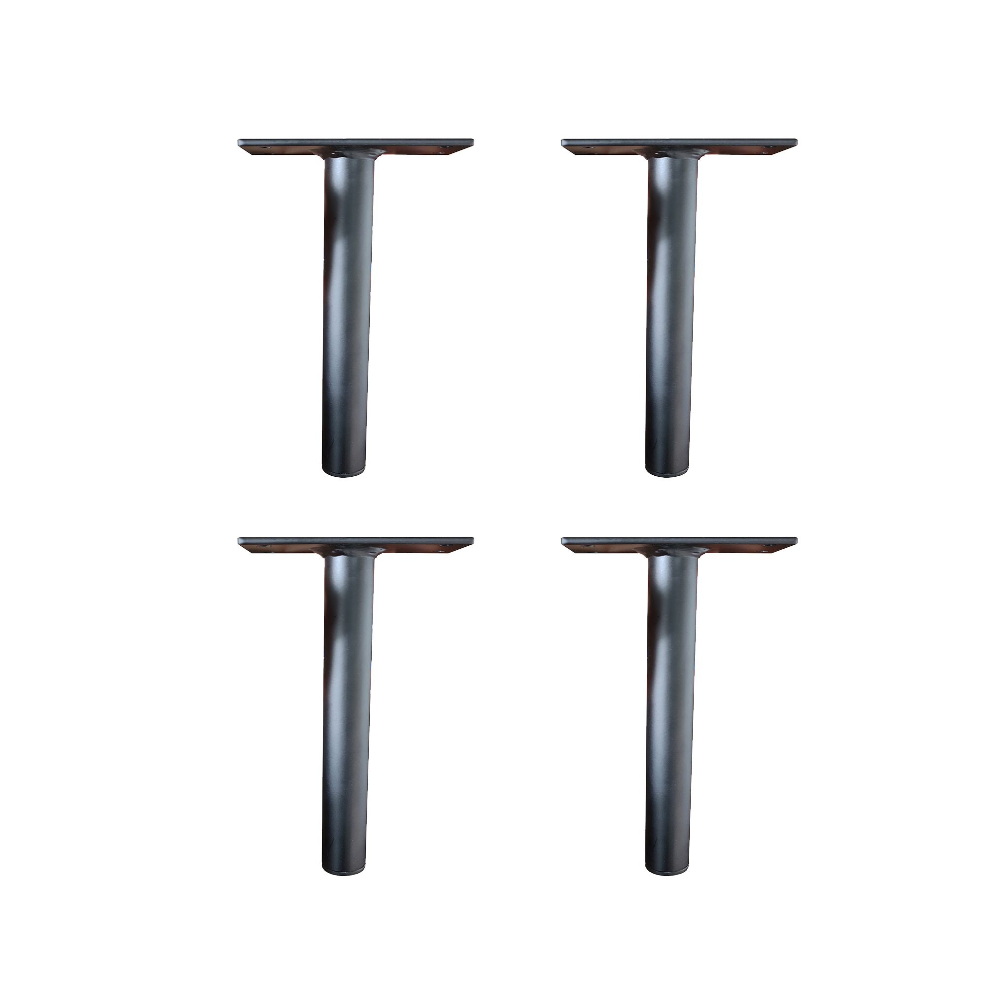 KIT 4 Pés de Metal 10cm Preto Multiuso Para Armário Mesas de Cabeceiras e Camas