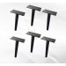 KIT 6 Pés de Metal 18cm Preto Multiuso Para Armário Mesas de Cabeceiras e Camas