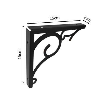 KIT Mãos Francesas 15cm x 15cm Direita Esquerda Suporte Prateleira Metal