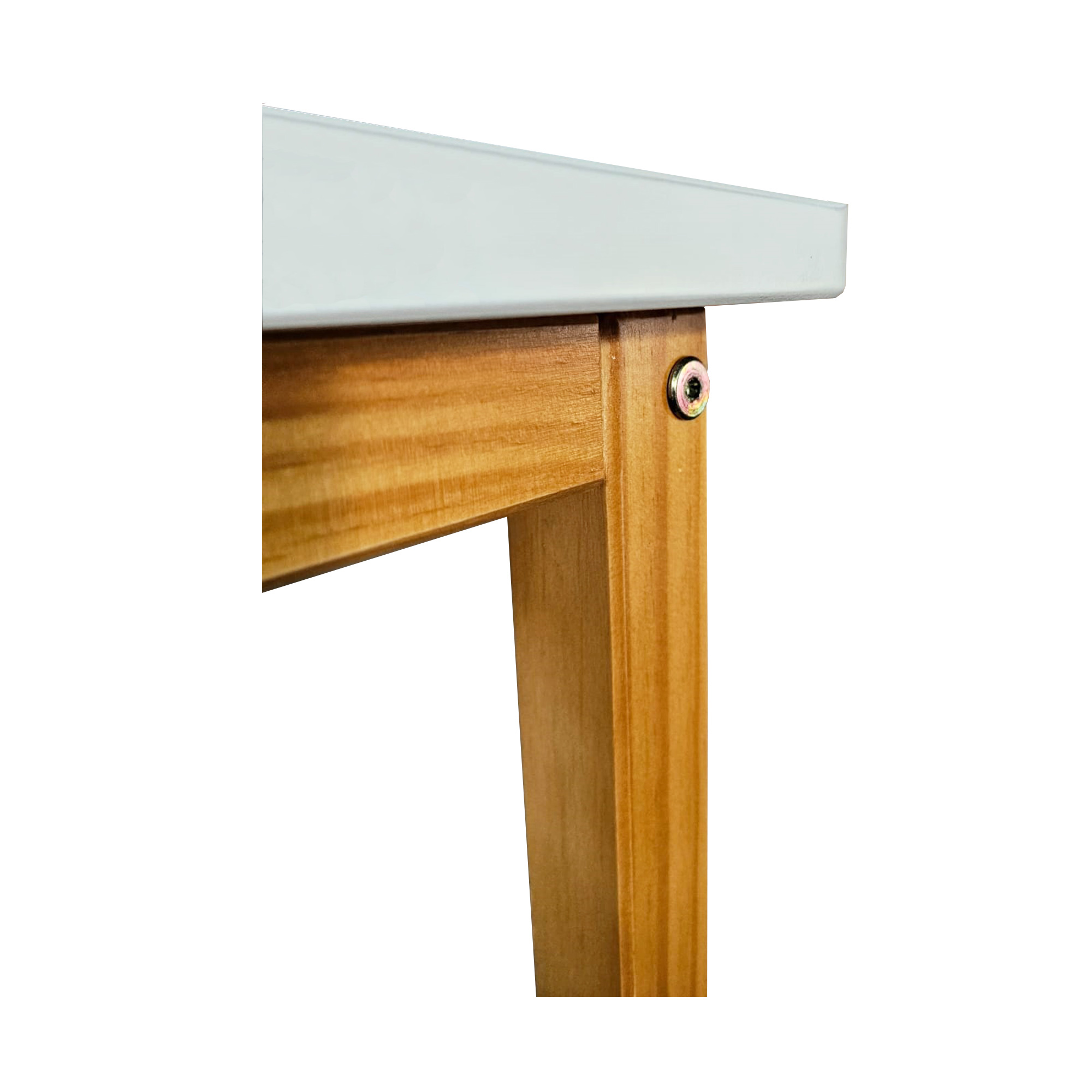 Mesa Apoio Madeira Branco Mesinha Decoração organização