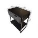 Mesa de Cabeceira Mordomo Black Com 1 Gaveta Móvel Apoio Lateral de Cama