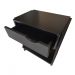Mesa de Cabeceira Mordomo Black Com 1 Gaveta Móvel Apoio Lateral de Cama