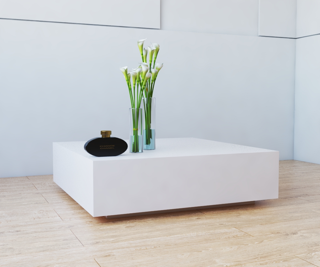 Mesa quadrada MDF Sala de estar centro mesinha Decoração