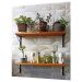 Prateleira De Parede Metal Madeira Nicho Suspenso para Casa Cozinha Decoração Kalise 60cm