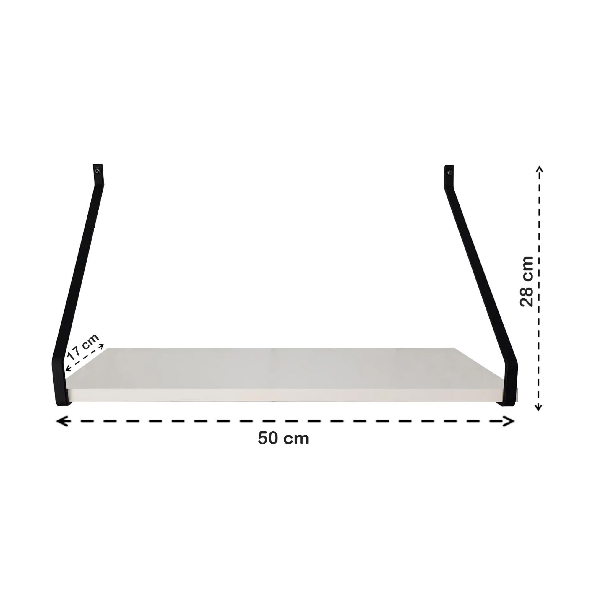 Prateleira Hera Resistente 50cm com Mão Francesa - Organizador