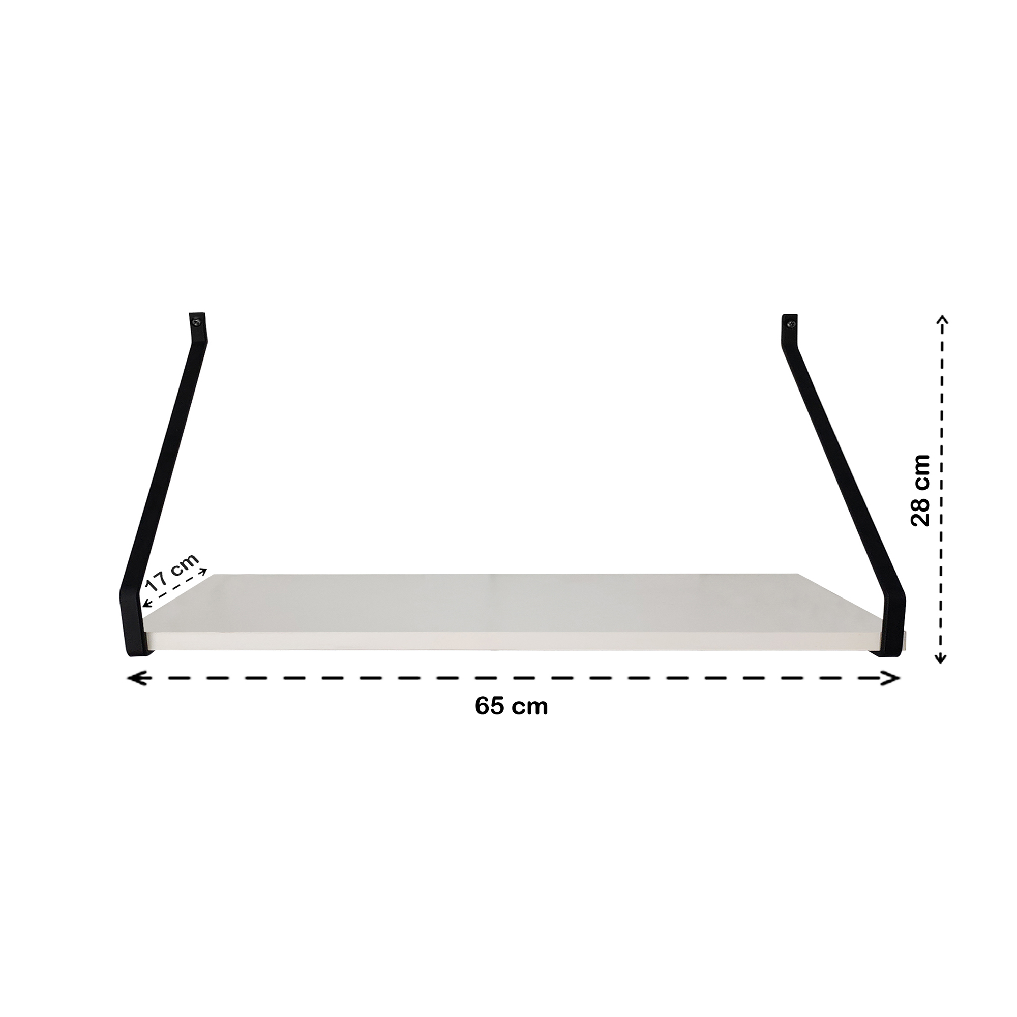 Prateleira/Organizador Hera Resistente 65 cm com Mão Francesa