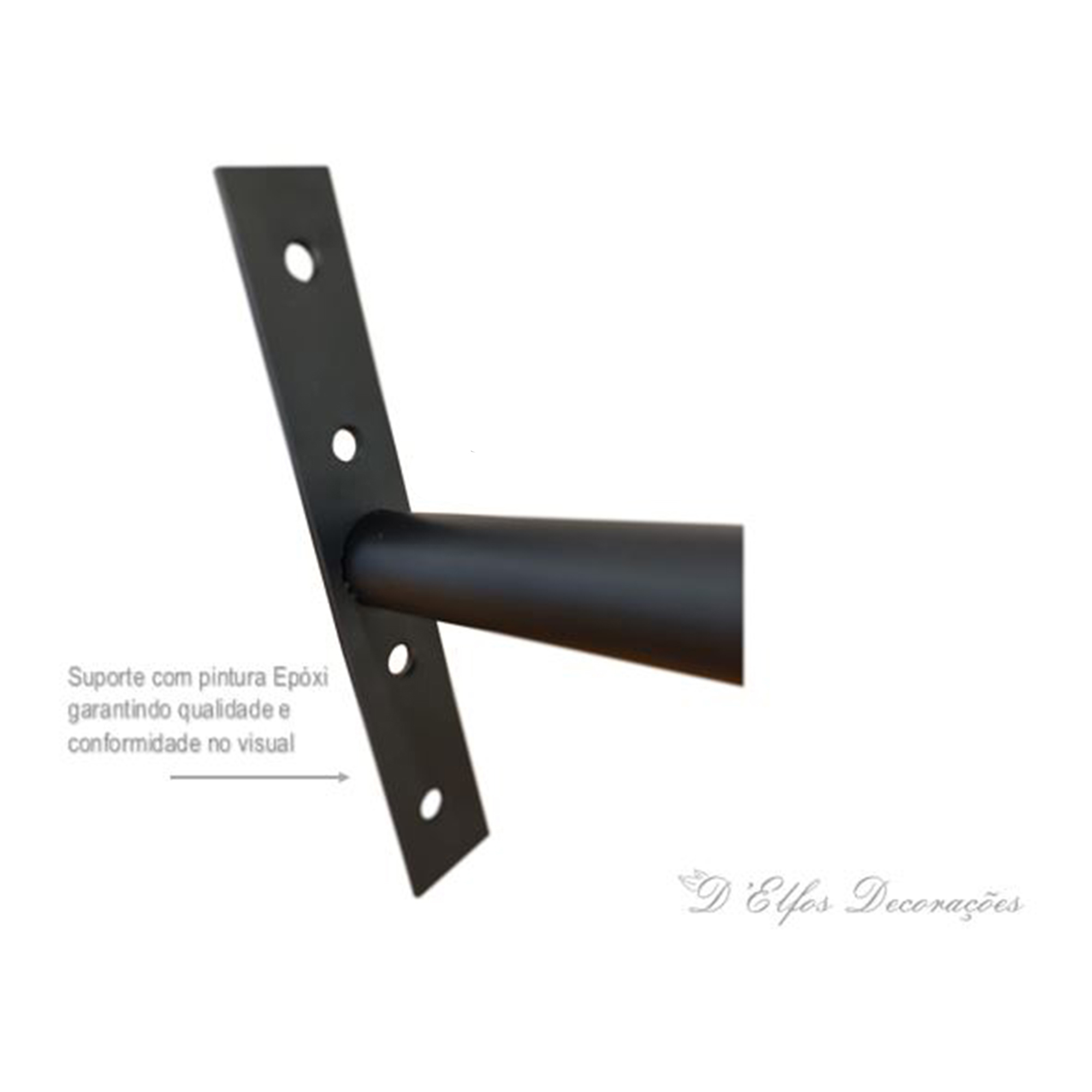 Suporte de Anilhas para Parede Expositor de Academia 50 Kg Capacidade Ferro
