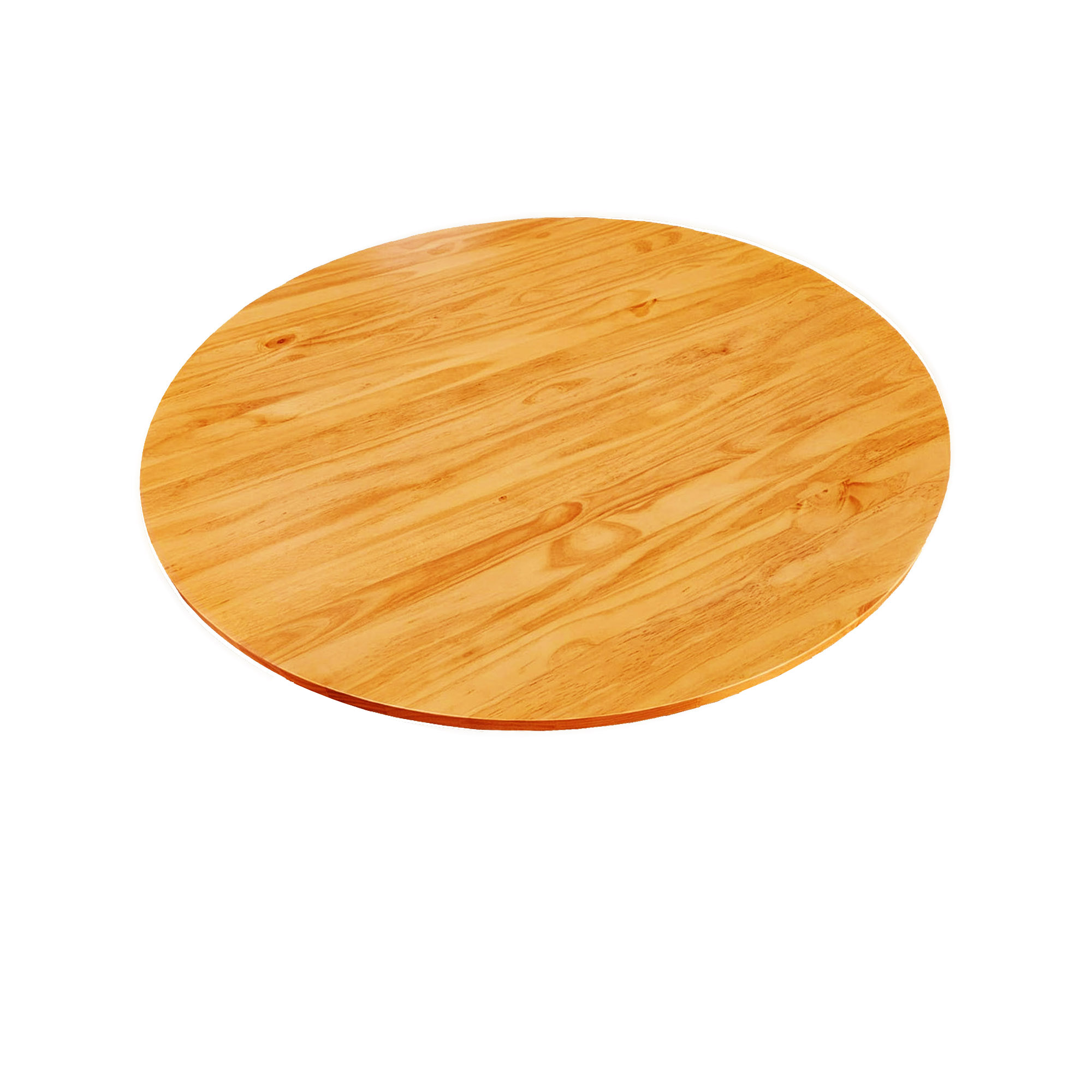 Tampo Mesa de Jantar Redonda 90cm 4 Lugares Cozinha Reformada Cor Nozes Pinus Maciço
