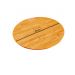 Tampo Mesa de Jantar Redonda 90cm 4 Lugares Cozinha Reformada Cor Nozes Pinus Maciço