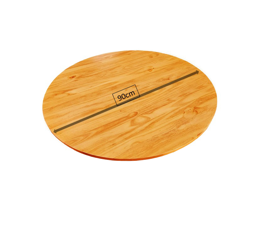 Tampo Mesa de Jantar Redonda 90cm 4 Lugares Cozinha Reformada Cor Nozes Pinus Maciço