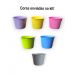 Vaso de Flores Coloridos Plástico 10un vasinho suculenta/cacto decorativo