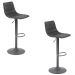 Banqueta Alta Kit 2 Bete Preto Base Giratória de Metal Preto R02 - D'Rossi
